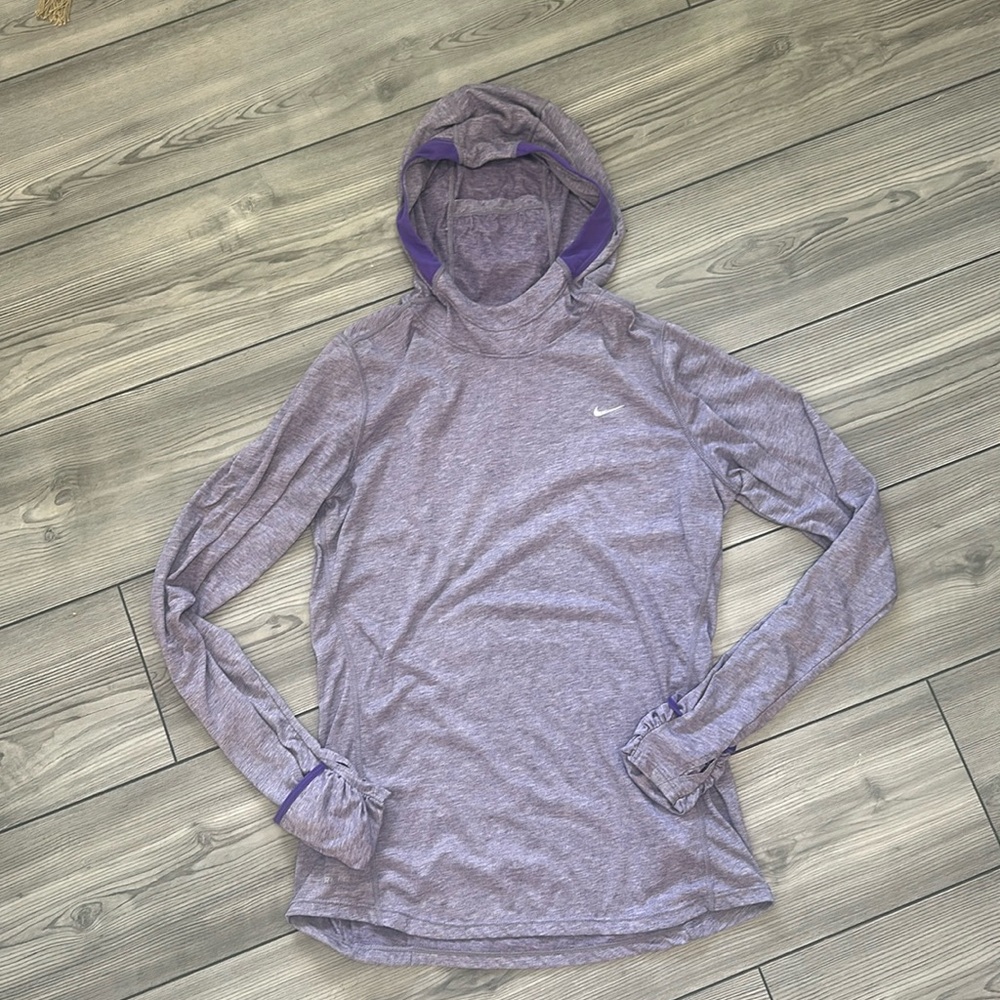 Nike Running Pullover Dri Fit Hoodie Purple size Medium